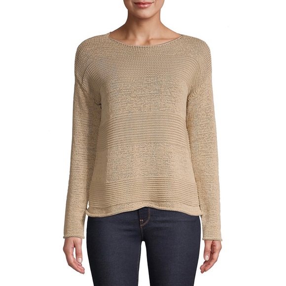 Lord & Taylor Knit Boat Neck Sweater - Picture 1 of 7